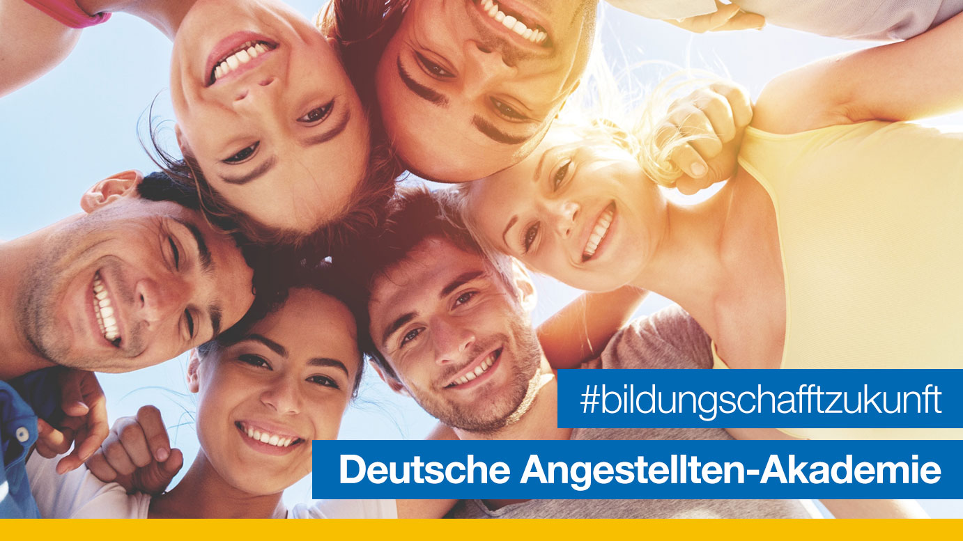 DAA Flyer mit 6 Personen - #bildungschafftzukunft