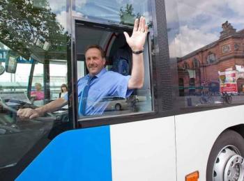 Busfahrer im Bus