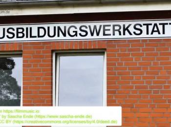 Vorderansicht Gebäude Ausbildungswerkstatt